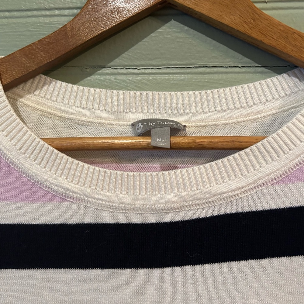 T By Talbots Women's Colorful Striped Sweater Siz… - image 3
